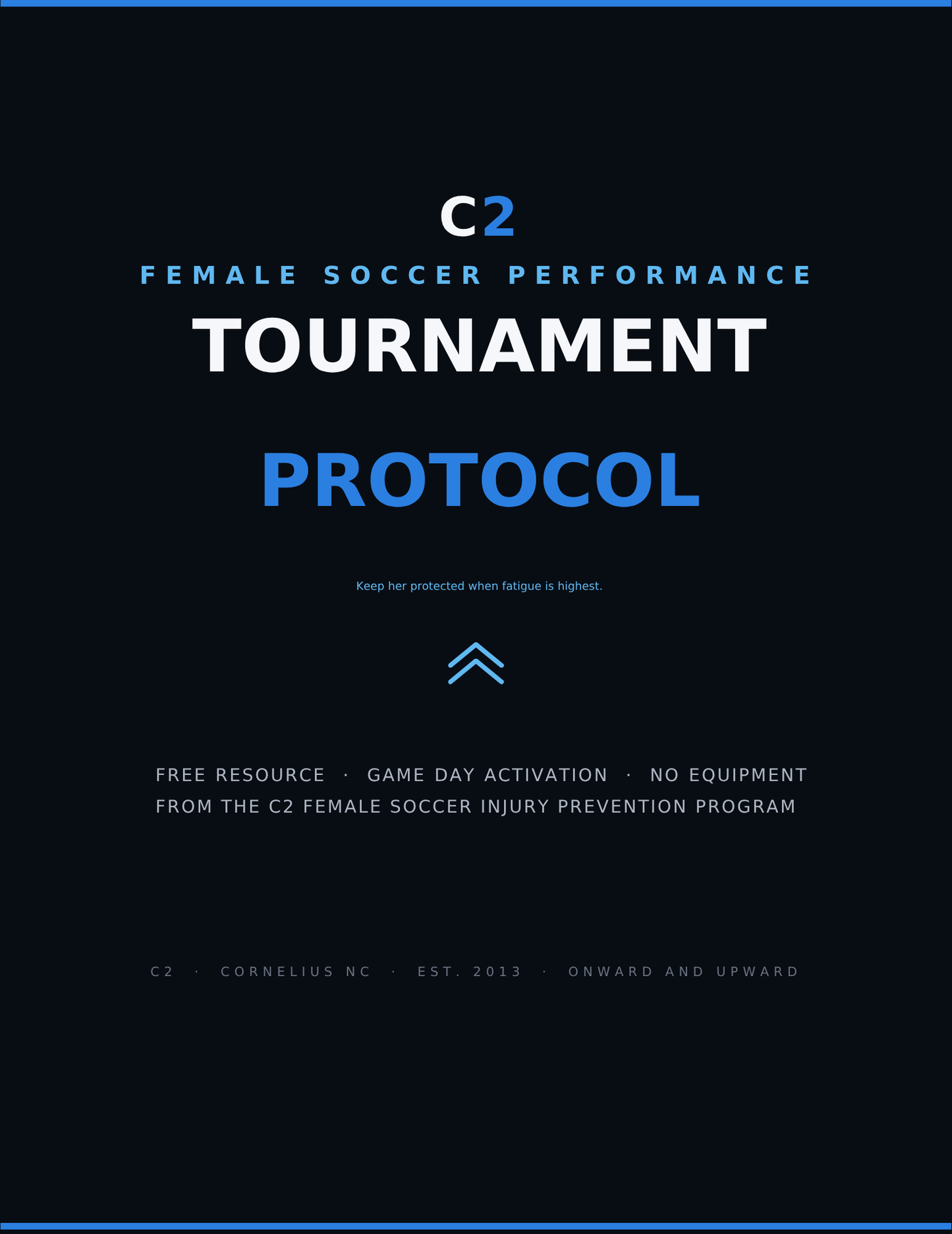 Tournament Weekend Protocol for Female Soccer Athletes | Free Download