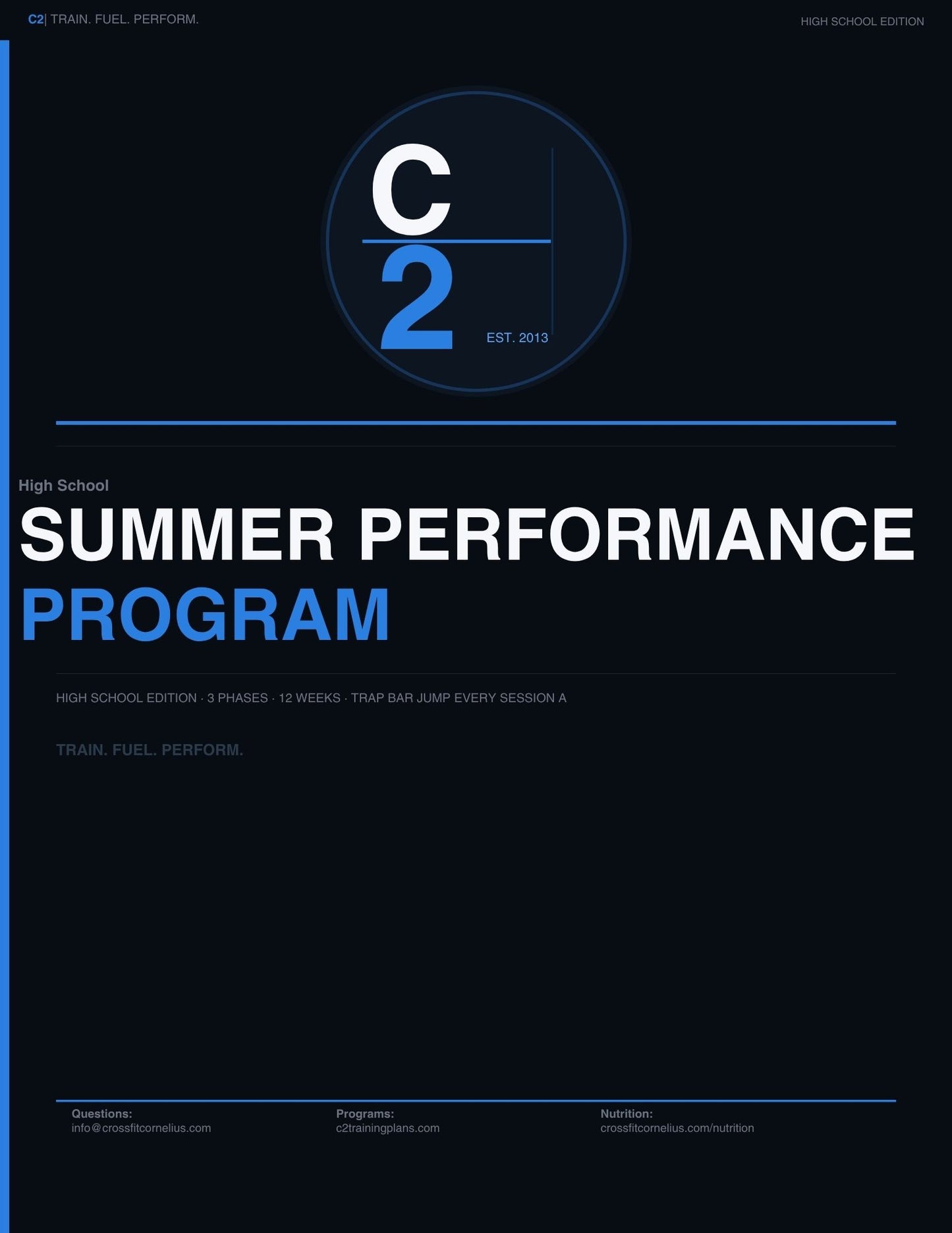 C2 High School Lacrosse Summer Performance Program