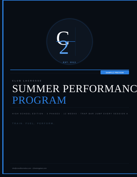 C2 High School Lacrosse Summer Performance Program — Free Sample
