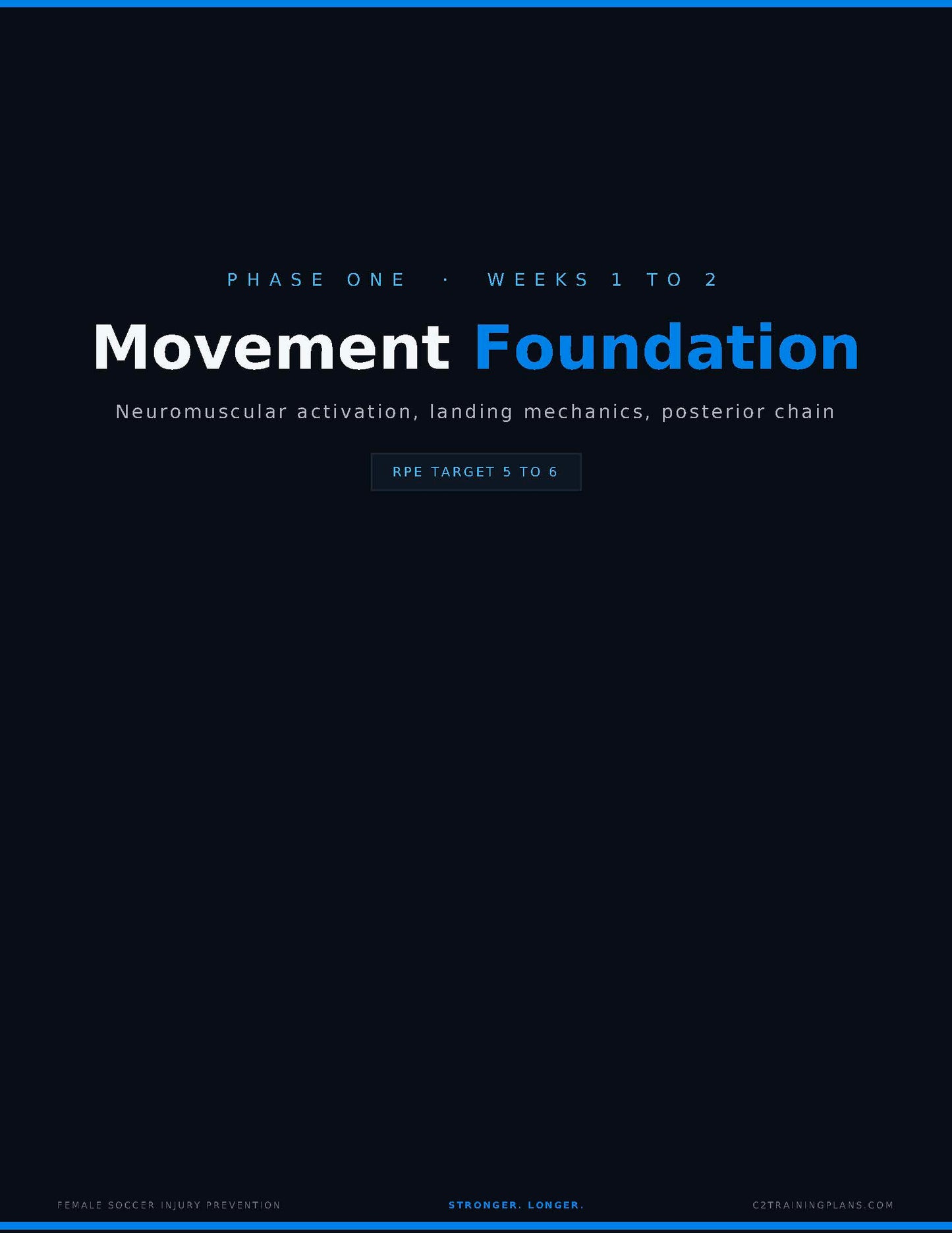 Female Soccer Injury Prevention Program | 8 Week Blueprint PDF