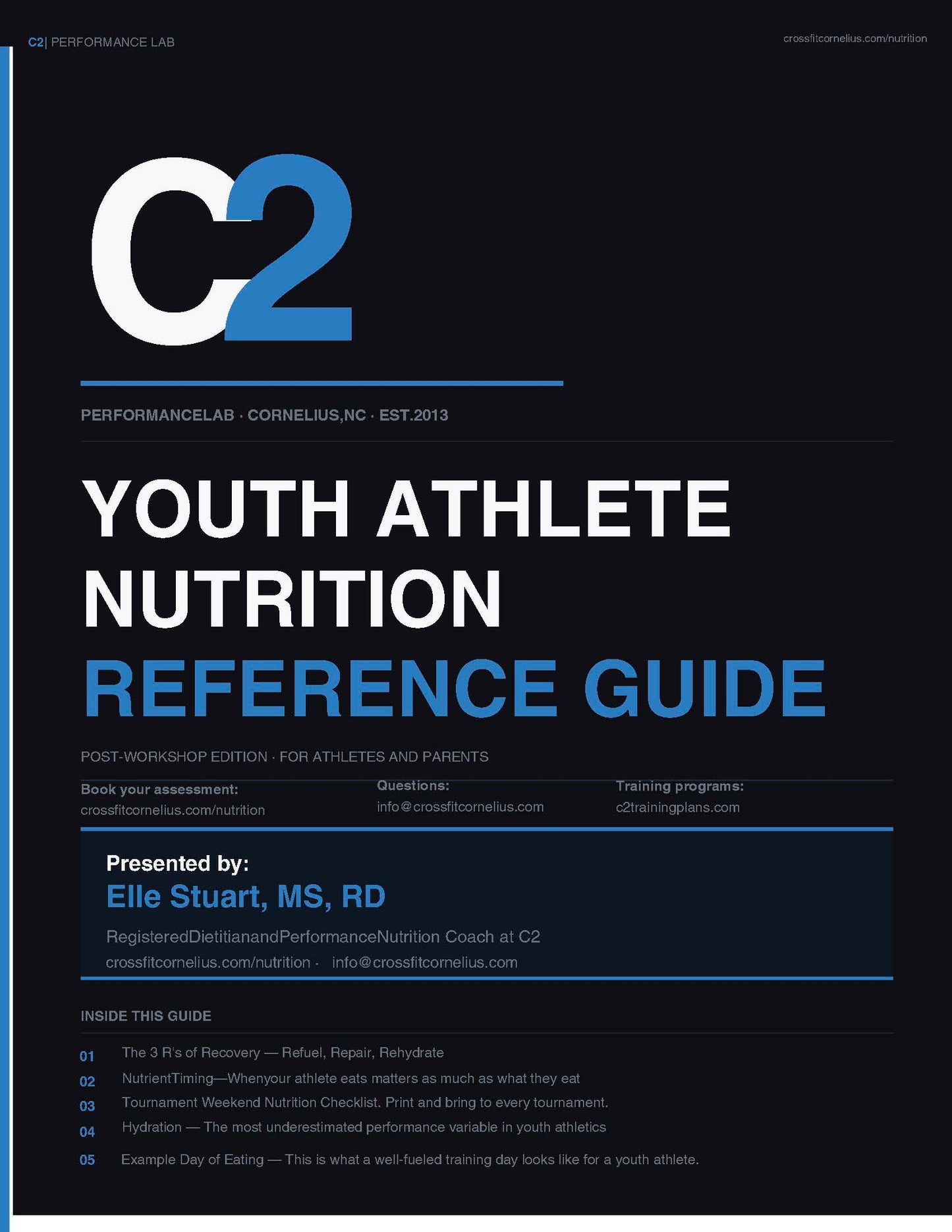 C2 Youth Athlete Nutrition Reference Guide